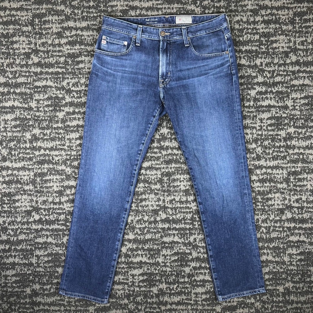 AG Adriano Goldschmied Tellis Modern Slim Jeans Mens 34x32 Blue Denim360 Stretch